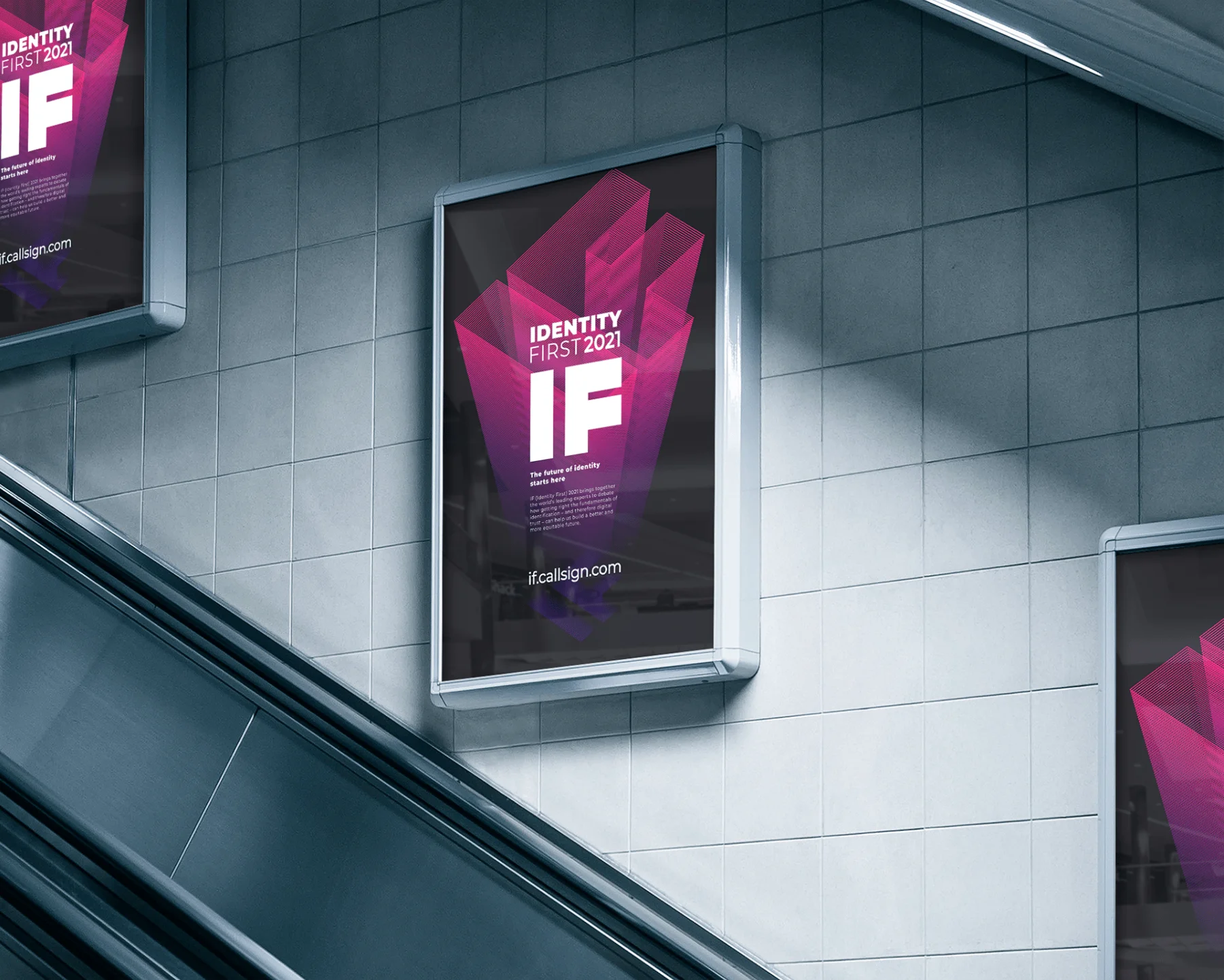 Visual identity design for Callsign's Identity First event.